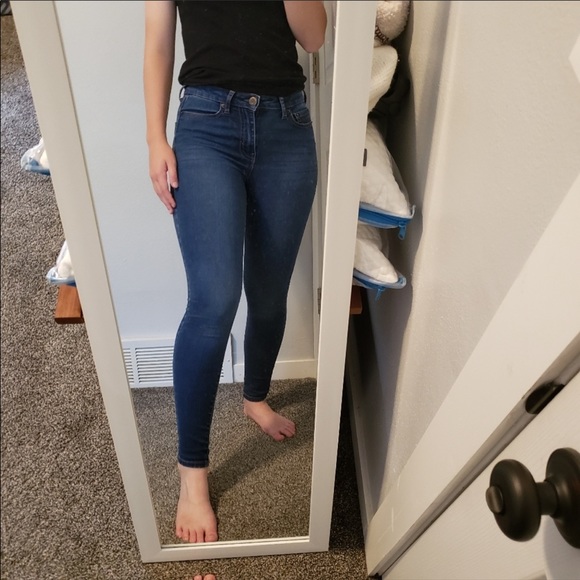 Aeropostale High Waist Dark Wash Jeggings Aero 0 - Picture 3 of 7